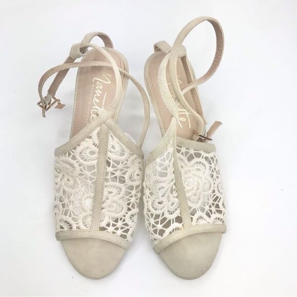 Nanette Nanette Lepore BONNIE Lace Top Open Toe Heeled Sandals - Picture 4 of 14